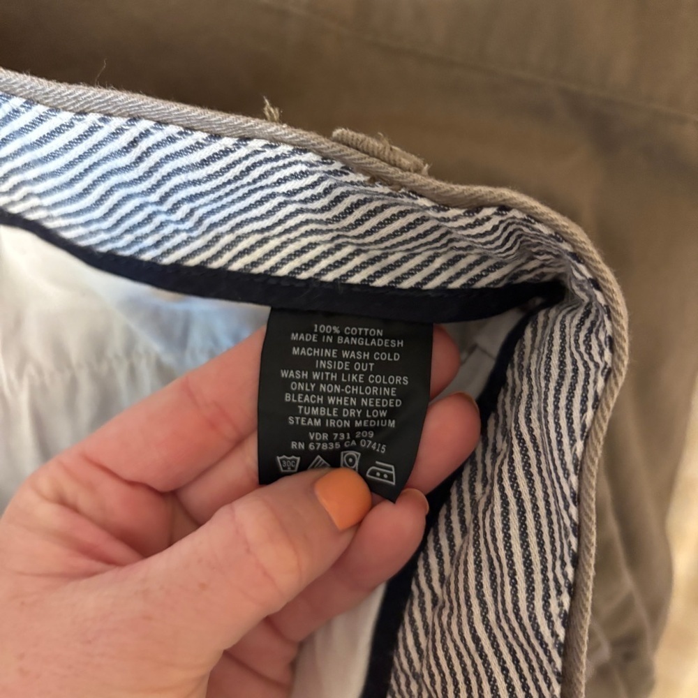 Nautica Men’s Rigger Greige Khaki Shorts Size 34W 100% COTTON - Picture 5 of 6